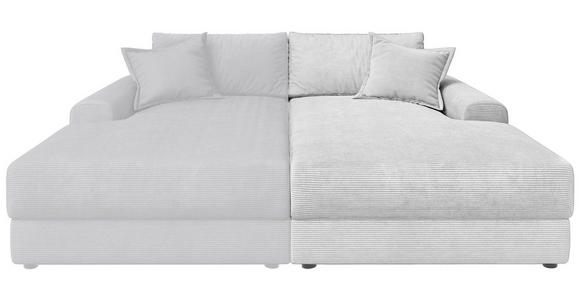 BIGSOFA Cord Perlmutt  - Perlmutt/Schwarz, MODERN, Kunststoff/Textil (117/93/190cm) - Carryhome
