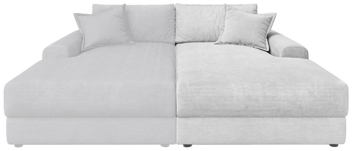 BIGSOFA Cord Perlmutt  - Perlmutt/Schwarz, MODERN, Kunststoff/Textil (117/93/190cm) - Carryhome