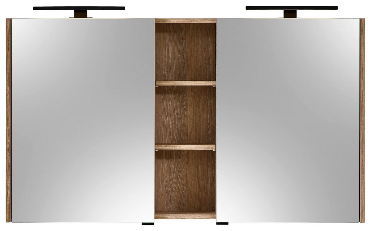TÜKRÖS SZEKRÉNY 120/74/18 cm  - tölgyfa színű, Modern, faalapú anyag (120/74/18cm) - Welnova