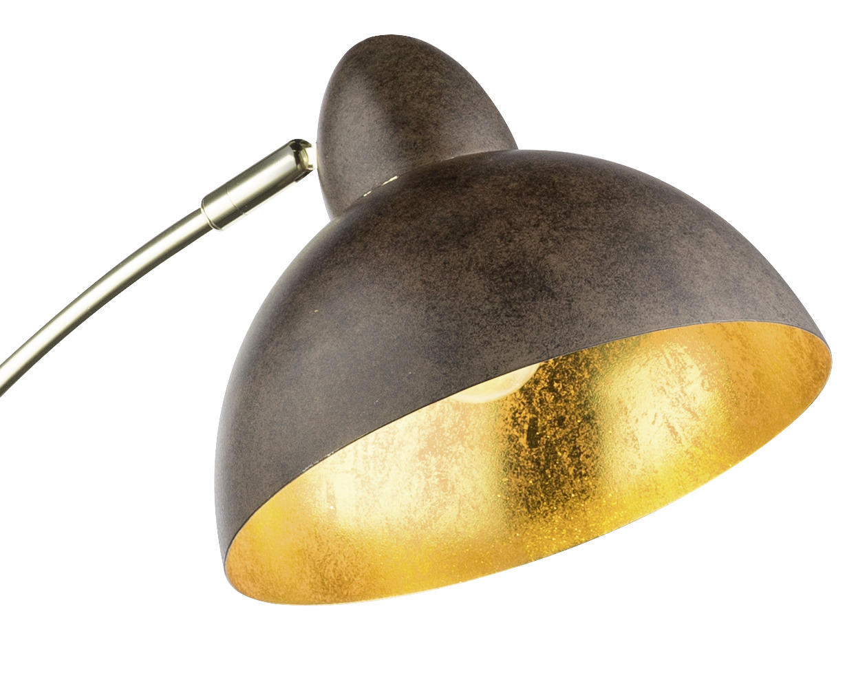 BOGENLEUCHTE 50/23/155 cm    - Rostfarben/Goldfarben, Trend, Metall (50/23/155cm) - Globo