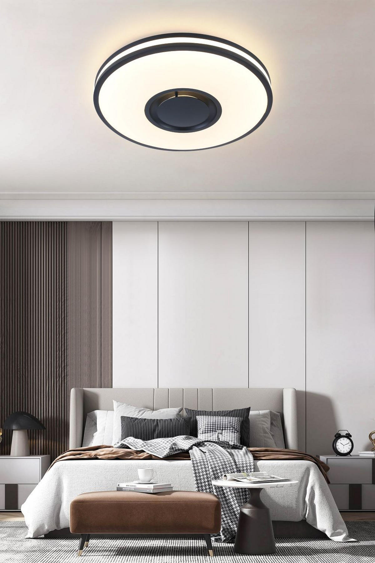 LED PLAFONJERA Riku  - crna, Osnovno, metal/plastika (39/8,5cm) - Novel