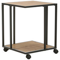 BEISTELLTISCH in Metall, Kunststoff, Holzwerkstoff 40/40/51 cm  - Eiche Artisan, Basics, Holzwerkstoff/Kunststoff (40/40/51cm) - Xora