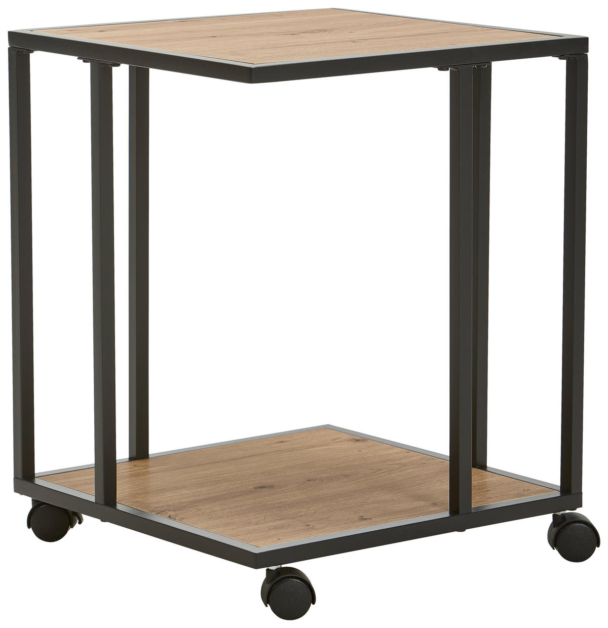 BEISTELLTISCH in Metall, Kunststoff, Holzwerkstoff 40/40/51 cm  - Eiche Artisan, Basics, Holzwerkstoff/Kunststoff (40/40/51cm) - Xora