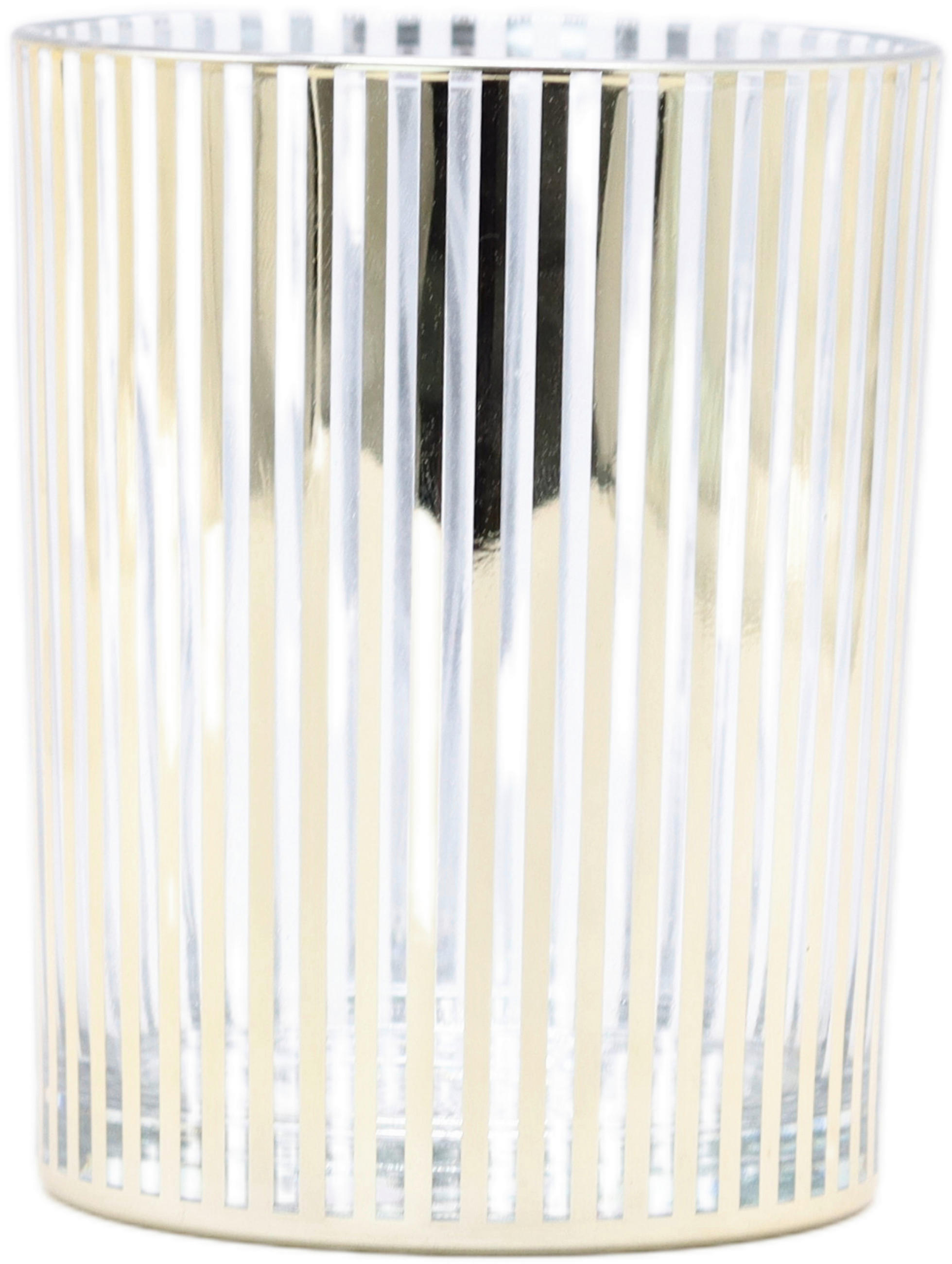 TEELICHTGLAS - Klar/Silberfarben, Lifestyle, Glas (10/12,5cm) - X-Mas