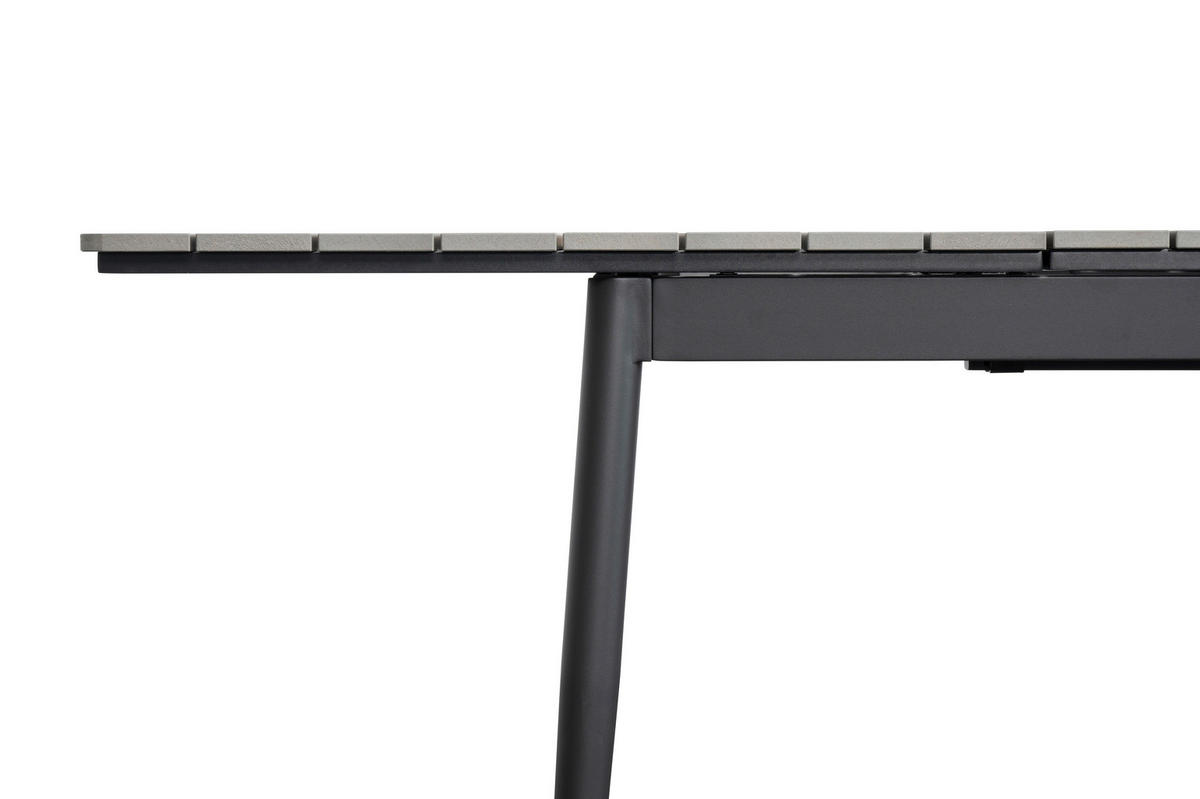 GARTENTISCH 160-240/90/78 cm Metall, Kunststoff rechteckig  - Anthrazit/Grau, MODERN, Kunststoff/Metall (160-240/90/78cm) - Ambia Garden