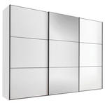 SCHWEBETÜRENSCHRANK  in Weiß  - Schwarz/Weiß, Glas/Holzwerkstoff (249/222/68cm) - Moderano