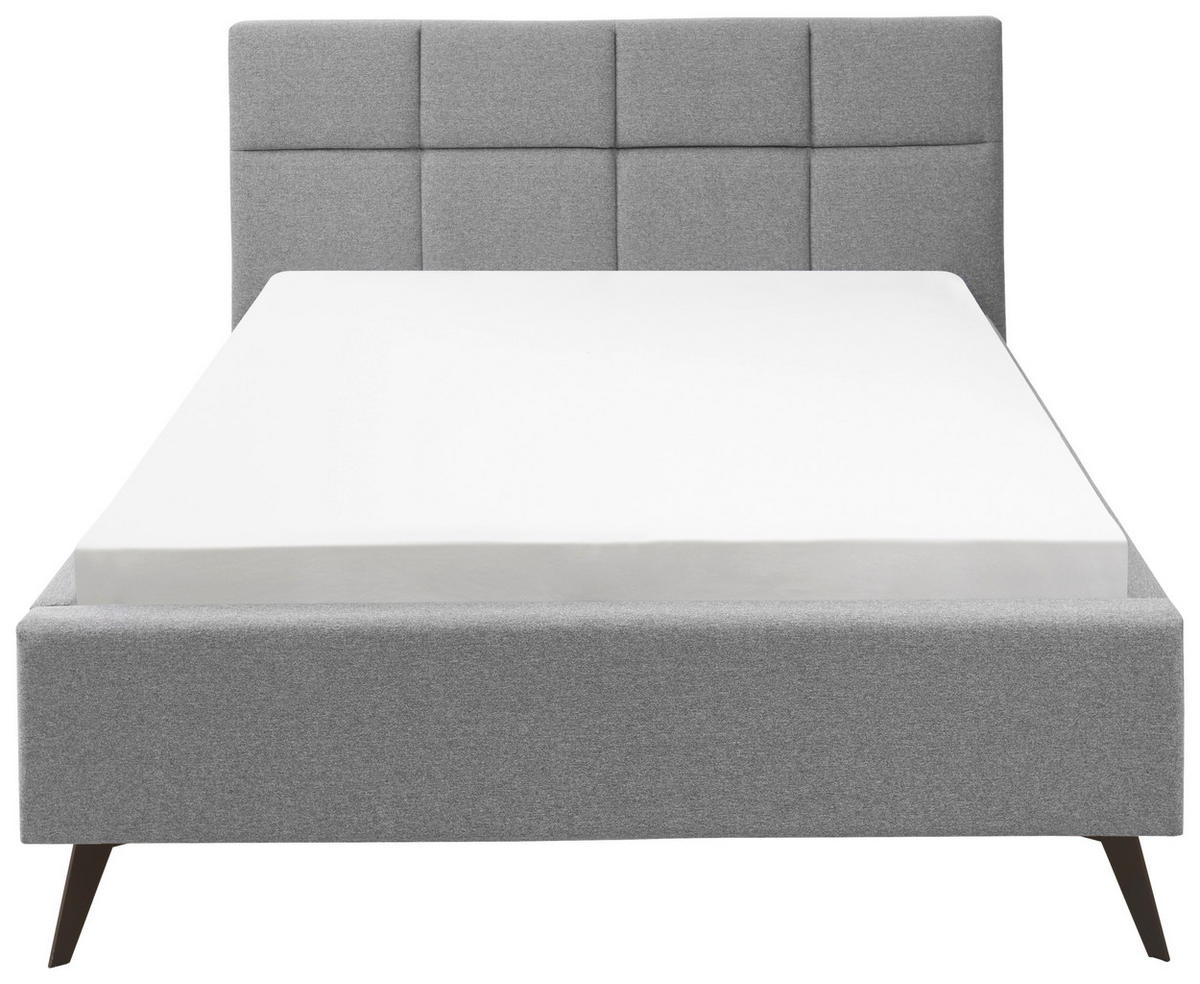 POLSTERBETT 140/200 cm  in Hellgrau  - Hellgrau/Schwarz, KONVENTIONELL, Textil/Metall (140/200cm) - SetOne by Musterring