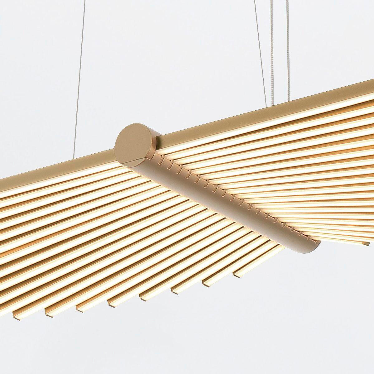 LED-HÄNGELEUCHTE 20/105/27,5 cm    - Goldfarben, Design, Kunststoff/Metall (20/105/27,5cm) - Elstead Lighting