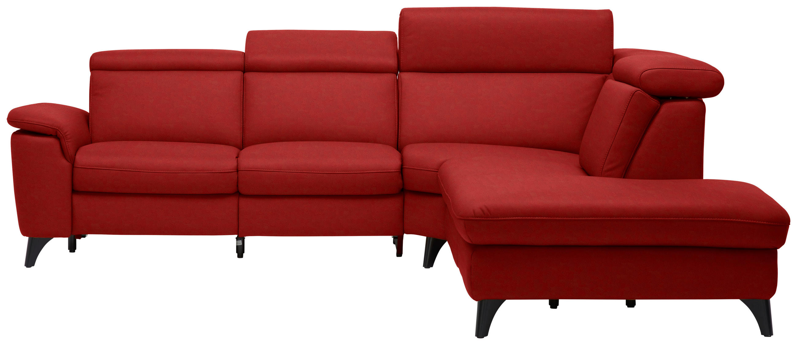 ROHOVÁ SEDAČKA, kůže, červená - černá/červená, Design, kov/kůže (285/239cm) - Cantus