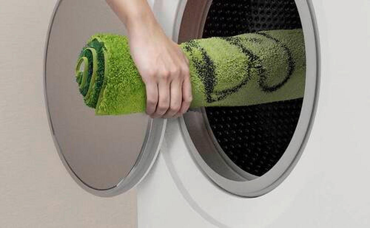 BIDET-VORLEGER Grün 50/60 cm  - Grün, KONVENTIONELL, Kunststoff/Textil (50/60cm) - Grund