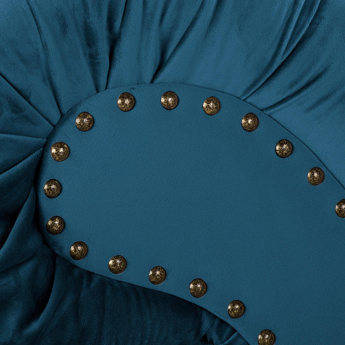 RÉCAMIERE Samt Dunkelblau  - Braun/Dunkelblau, Design, Holz/Textil (185/93/75cm) - Livetastic