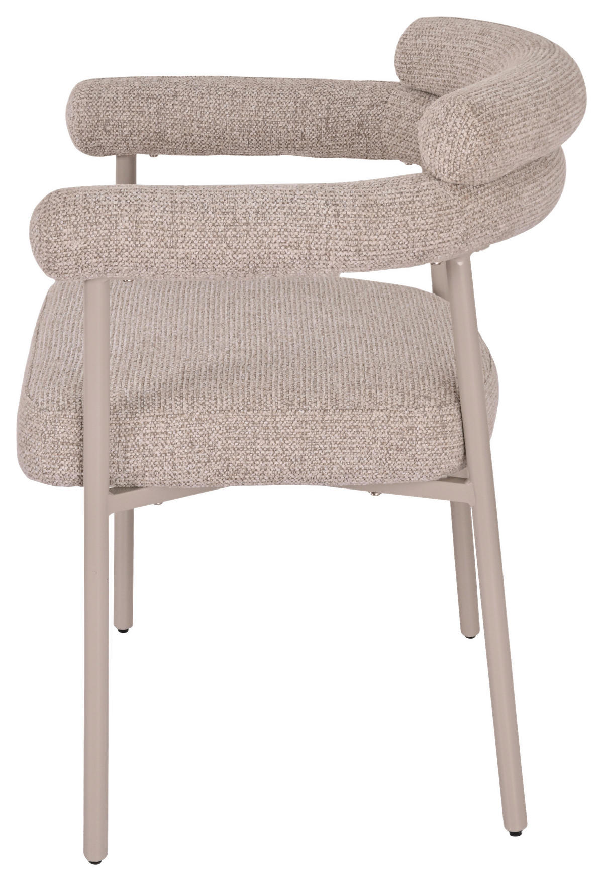 ARMLEHNSTUHL  in Eisen Webstoff  - Beige/Creme, MODERN, Textil/Metall (65/79/58cm) - MID.YOU