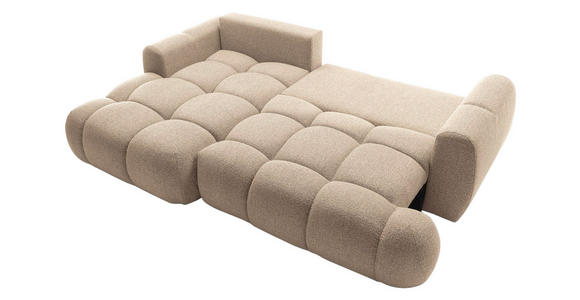 ECKSOFA Hellbraun Struktur  - Hellbraun/Schwarz, KONVENTIONELL, Kunststoff/Textil (172/272cm) - Carryhome