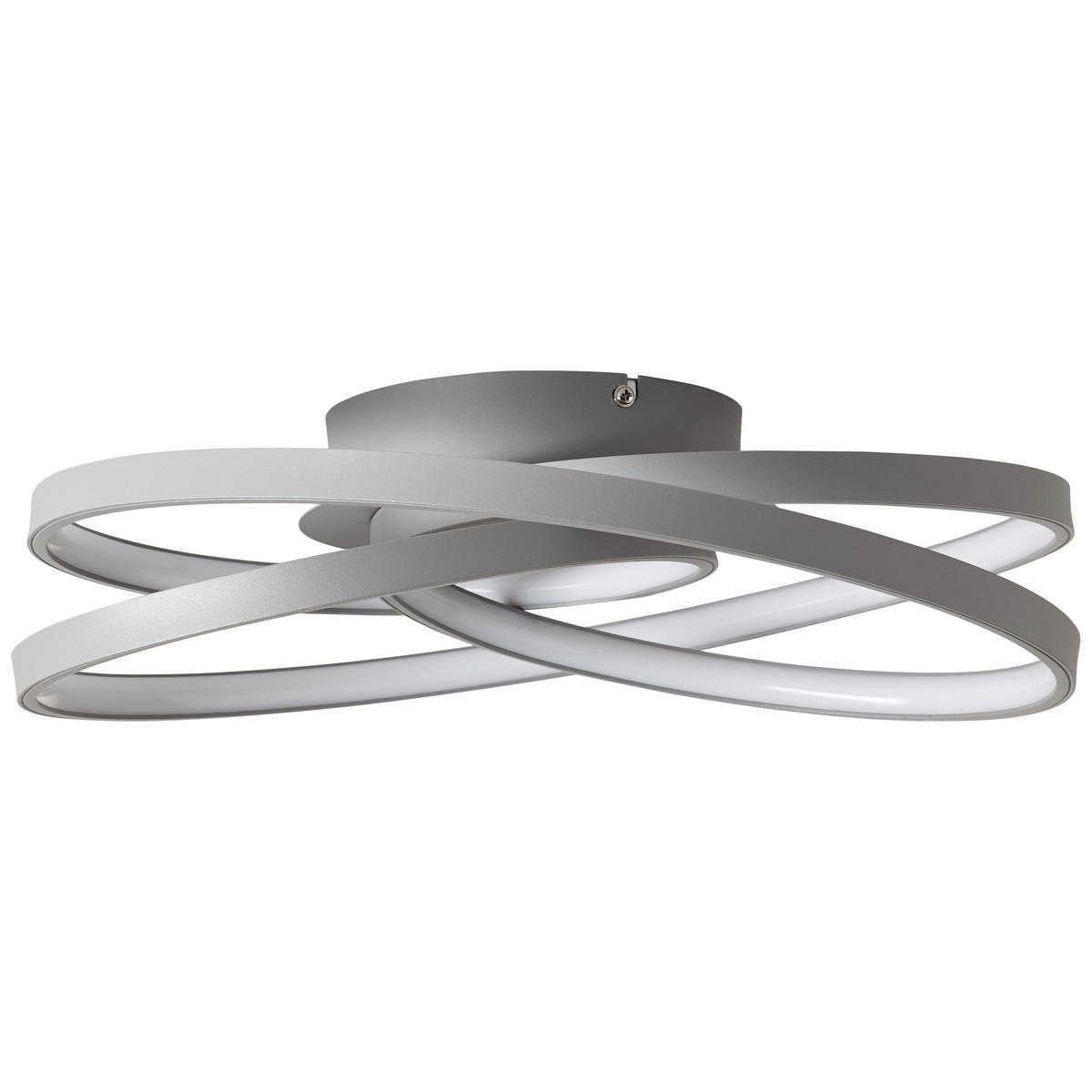 LED-DECKENLEUCHTE 40/13 cm   - Grau, KONVENTIONELL, Glas/Metall (40/13cm) - Brilliant