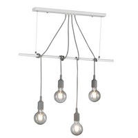 FÜGGŐLÁMPA 80/10/90 cm  - fehér, Basics, fém (80/10/90cm)