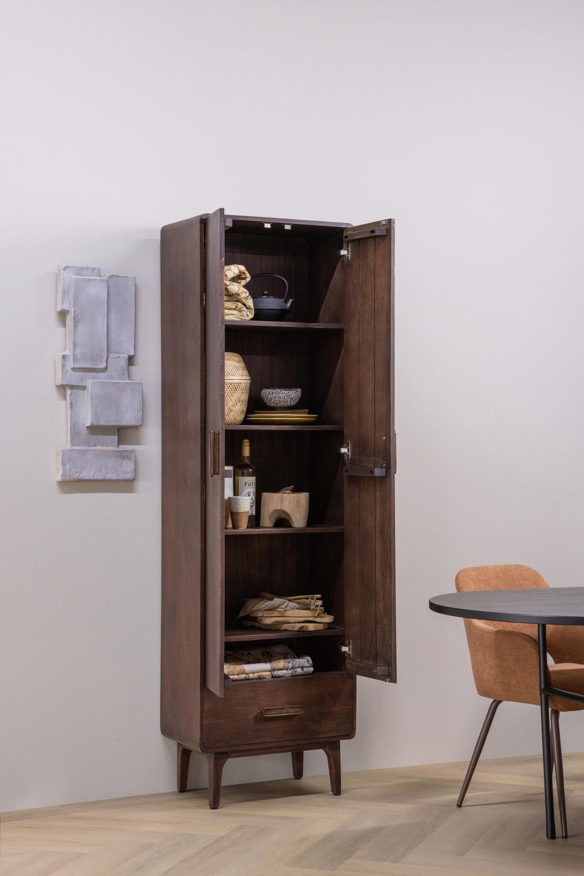 MEHRZWECKSCHRANK 60/200/35 cm  in Dunkelbraun  - Dunkelbraun, Design, Holz (60/200/35cm) - Livetastic