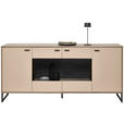 SIDEBOARD 184/85/44 cm  - Eichefarben/Anthrazit, MODERN, Glas/Holzwerkstoff (184/85/44cm) - Carryhome