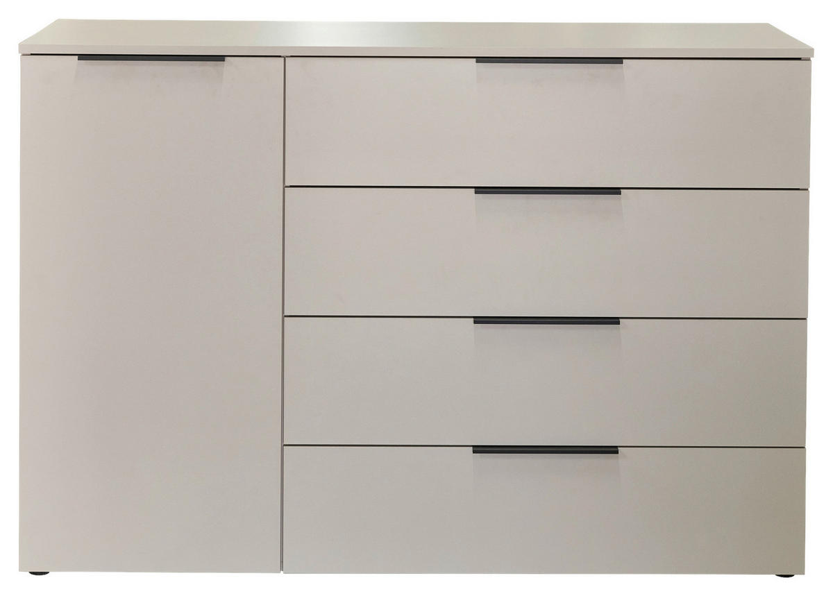 SIDEBOARD  136/93/42 cm 4 Schublade(n)  - Kaschmir/Schwarz, KONVENTIONELL, Holzwerkstoff/Kunststoff (136/93/42cm) - Xora