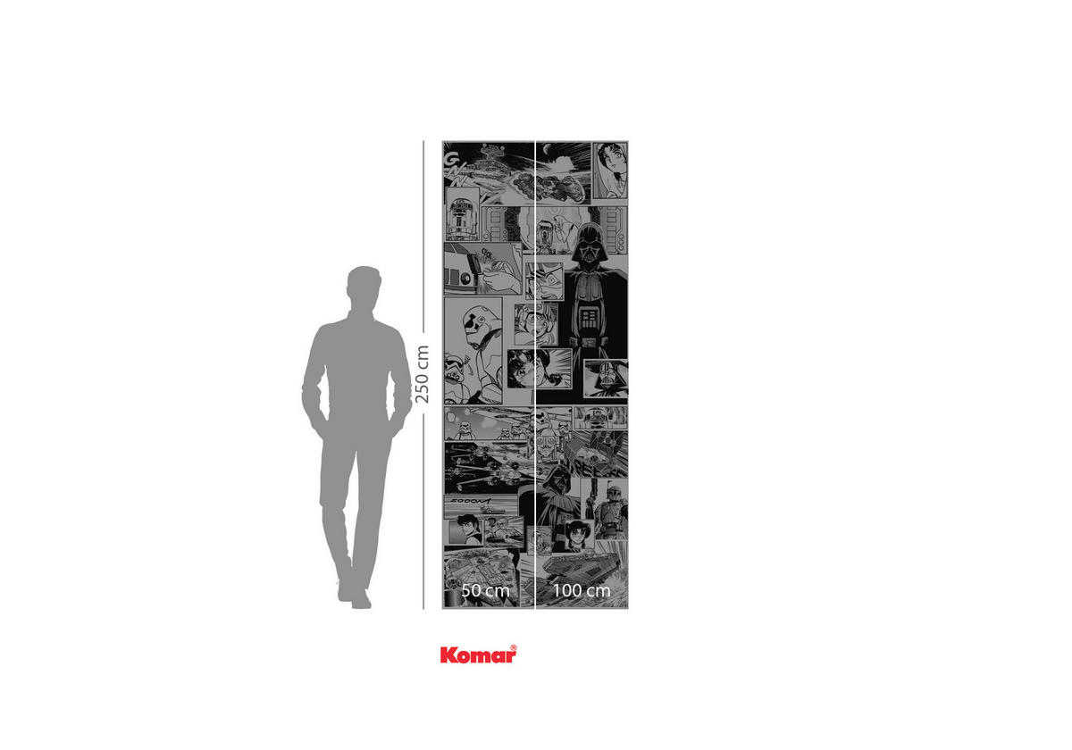 FOTOTAPETE MANGA MADNESS  - Schwarz, Design, Textil (100/250cm) - Star Wars