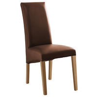 STUHL  Beinauswahl, Stoffauswahl Lederlook  Braun, Buchefarben  - Buchefarben/Braun, KONVENTIONELL, Holz/Textil (47/102/57cm) - Carryhome