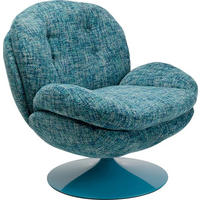 SESSEL in Struktur Blau  - Blau, Design, Textil/Metall (84/86/89cm) - Kare-Design