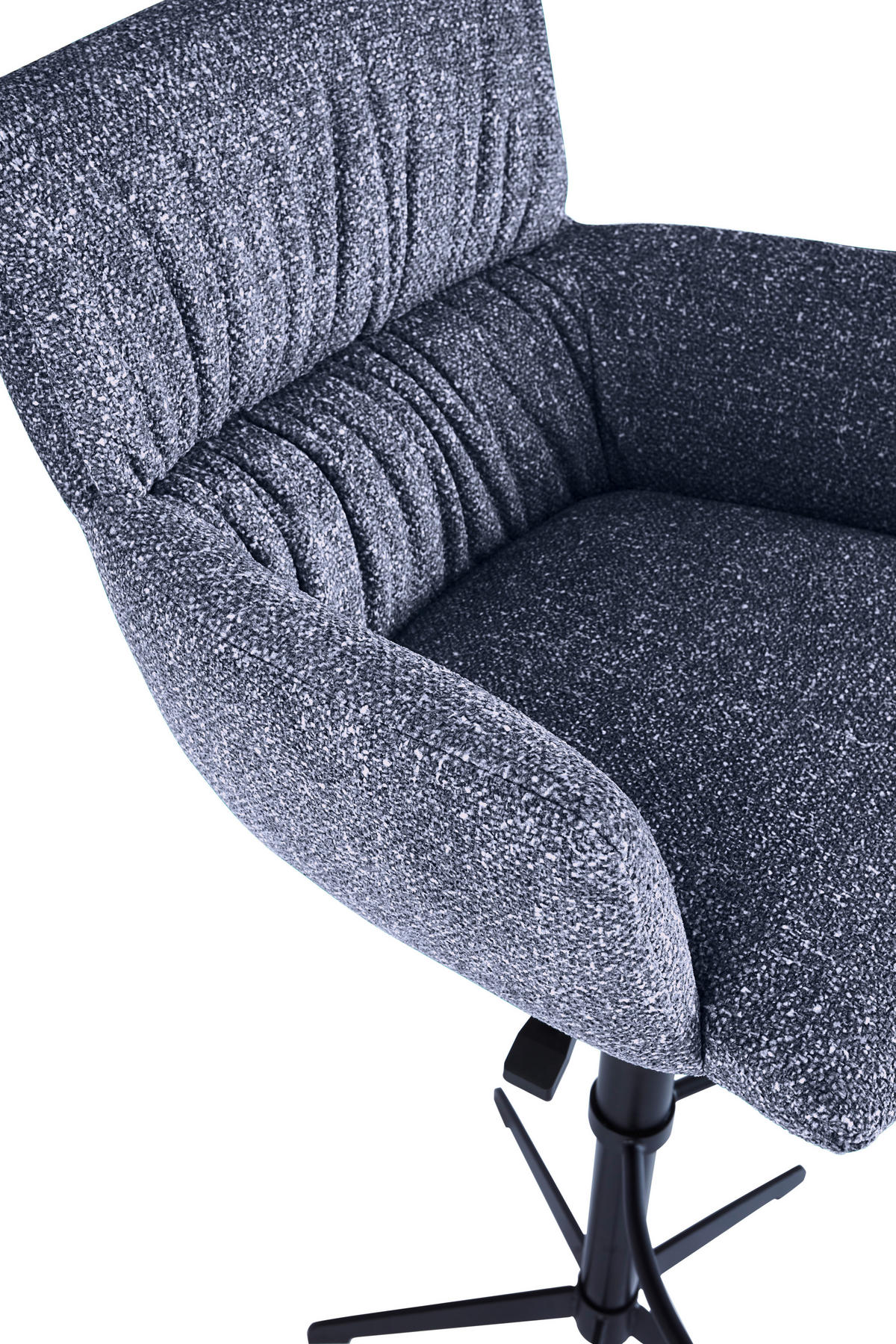 BARSKI STOL, antracit  - črna/antracit, Design, kovina/tekstil (58/88-112/58cm) - Dieter Knoll
