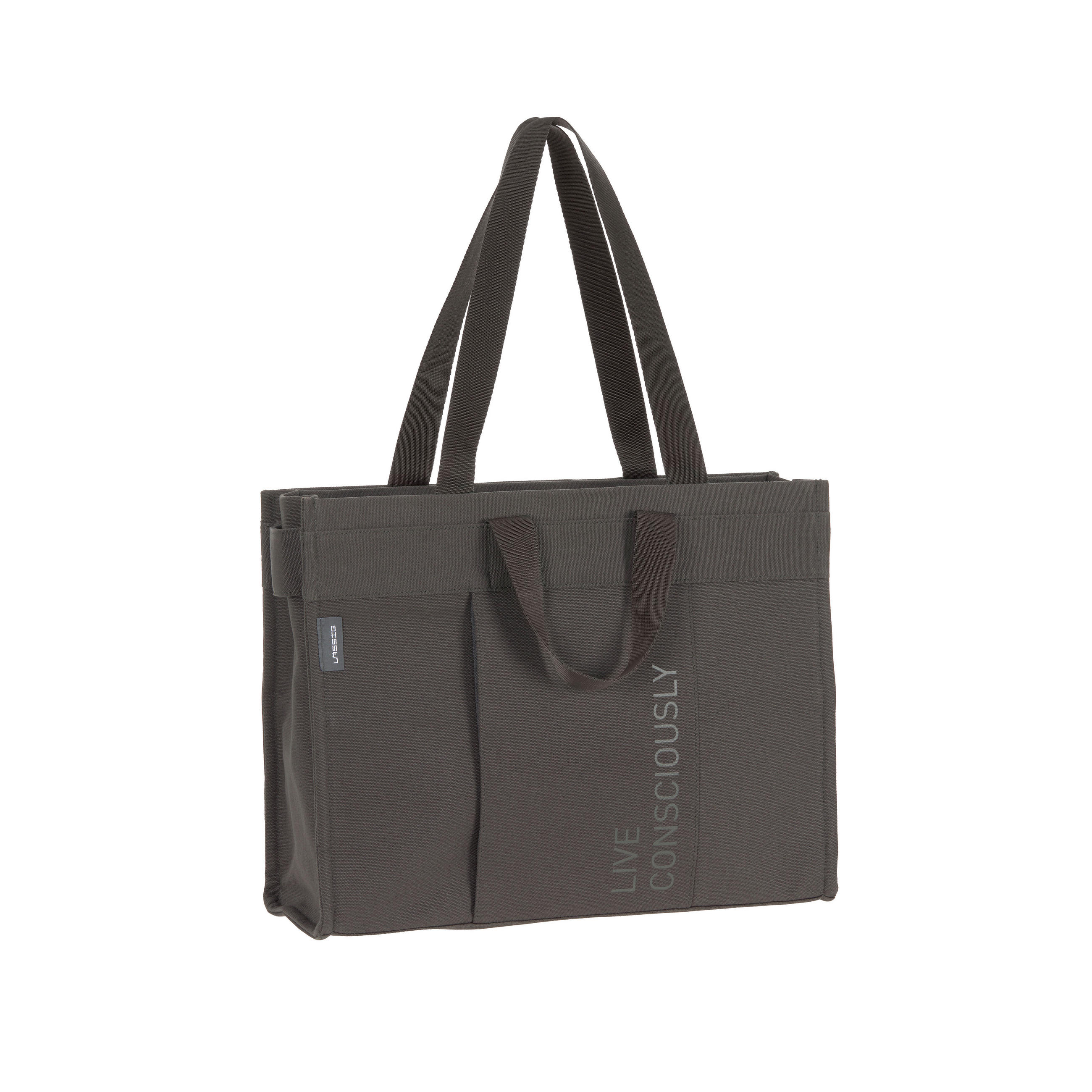 WICKELTASCHE  - Anthrazit, Basics, Textil (43/13/32cm) - Lässig