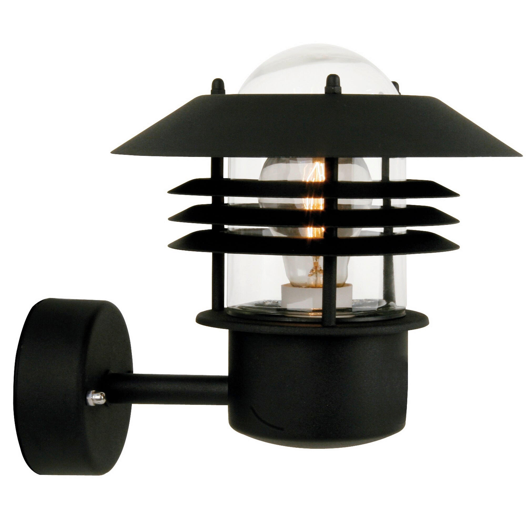 AUSSENWANDLEUCHTE Vejers 22/23 cm  - Schwarz, Design, Metall (22/23cm) - Nordlux
