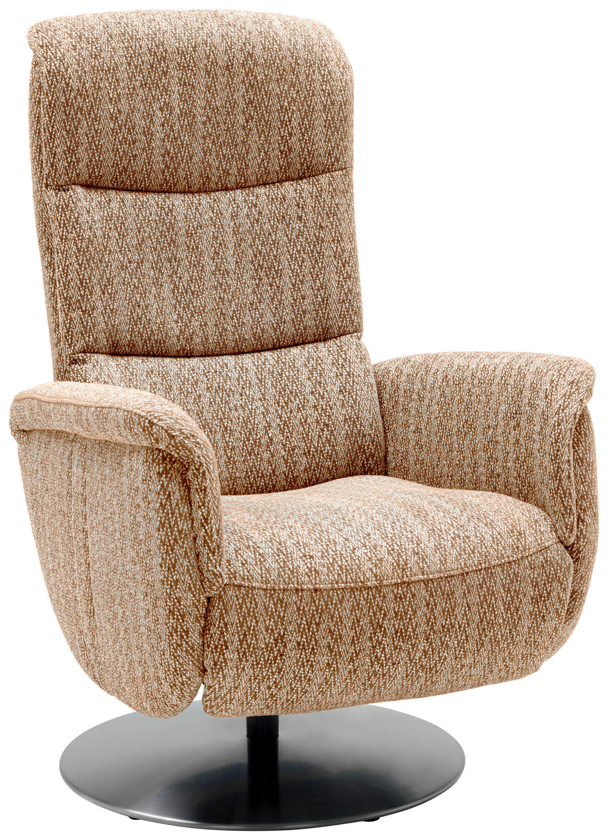 RELAXSESSEL in Textil Dunkelgelb  - Edelstahlfarben/Dunkelgelb, Design, Textil/Metall (71/112/83cm) - Dieter Knoll