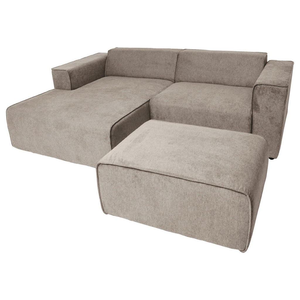 Thumbnail - P & B Ecksofa, Taupe, Textil, 2-Sitzer, Ottomane links, L-Form, 234x161 cm, Wohnzimmer, Sofas & Couches, Wohnlandschafte...