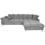 ECKSOFA in Webstoff Grau  - Grau, Design, Textil/Metall (337/228cm) - Carryhome