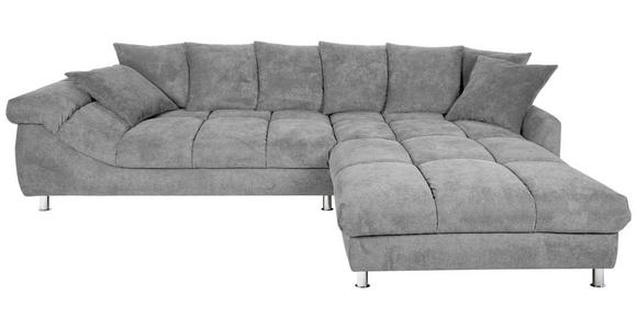 ECKSOFA Grau Webstoff  - Grau, Design, Textil/Metall (337/228cm) - Carryhome