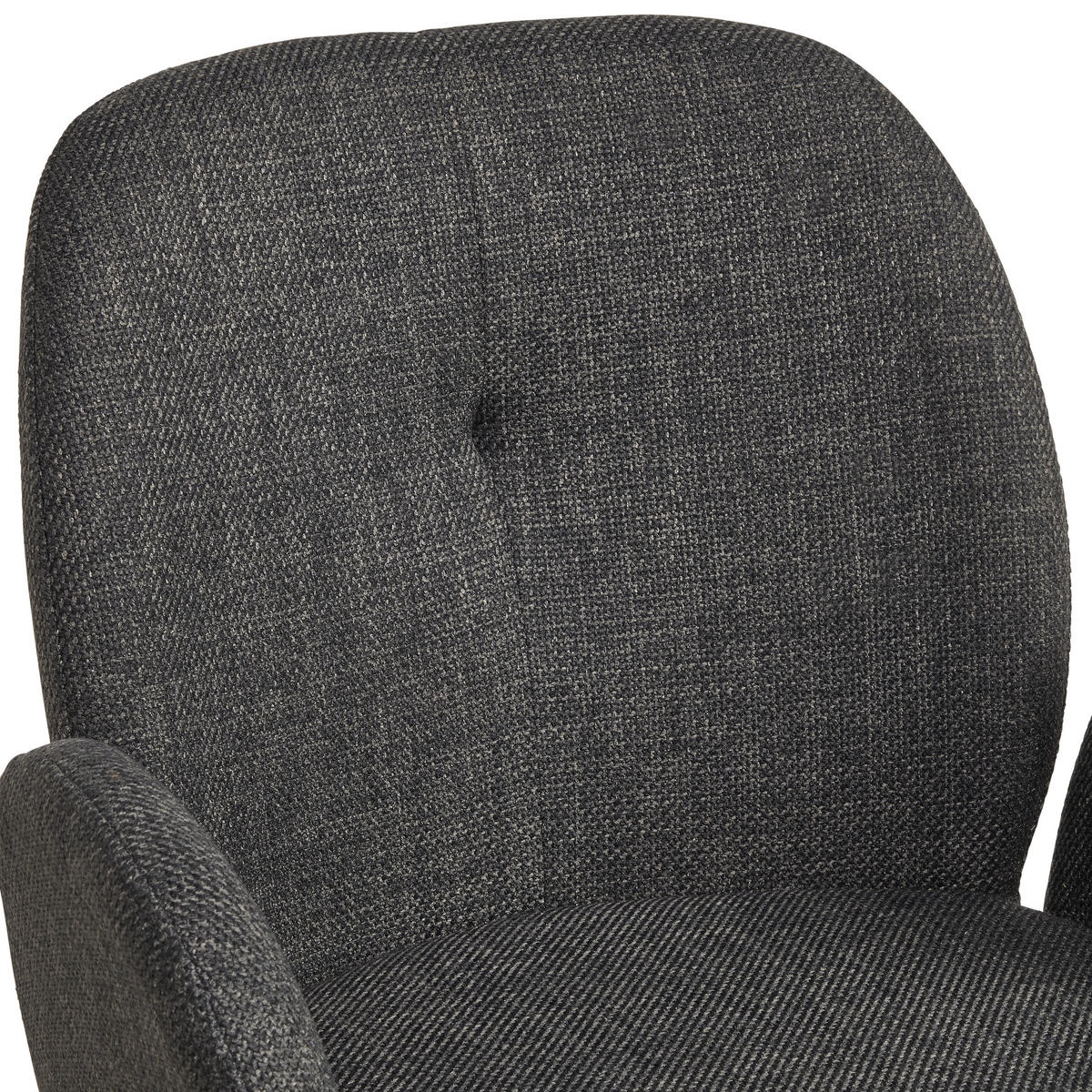ARMLEHNSTUHL  in Eisen Leinenoptik  - Schwarz/Grau, KONVENTIONELL, Holz/Textil (62/85/64cm) - MID.YOU