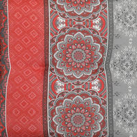 TISCHLÄUFER 2er-Set Textil Flachgewebe Grau, Rot, Dunkelgrau 40/140 cm  - Dunkelgrau/Rot, Basics, Textil (40/140cm)