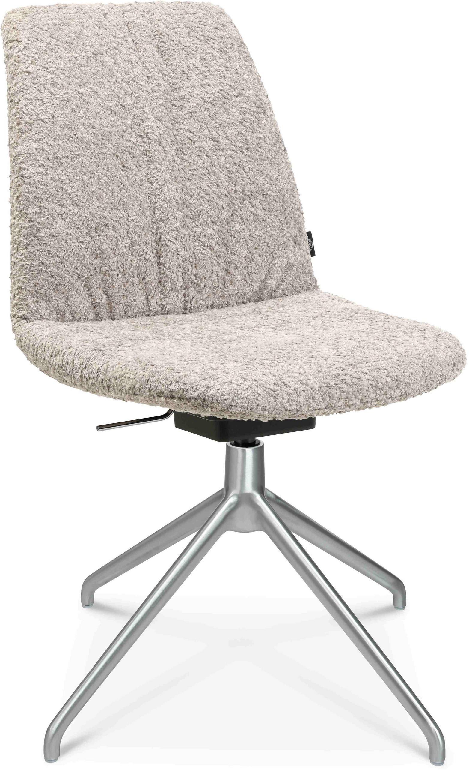 STUHL Bouclé Alufarben, Greige  - Greige/Alufarben, Design, Textil/Metall (46/81,5-84,5/55cm) - Johann Jakob