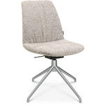 STUHL  in Aluminium Bouclé Metall, Textil  - Greige/Alufarben, Design, Textil/Metall (46/81,5-84,5/55cm) - Johann Jakob