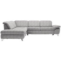 ECKSOFA Hellbraun Webstoff  - Hellbraun/Alufarben, Design, Textil/Metall (260/319cm) - Beldomo Style