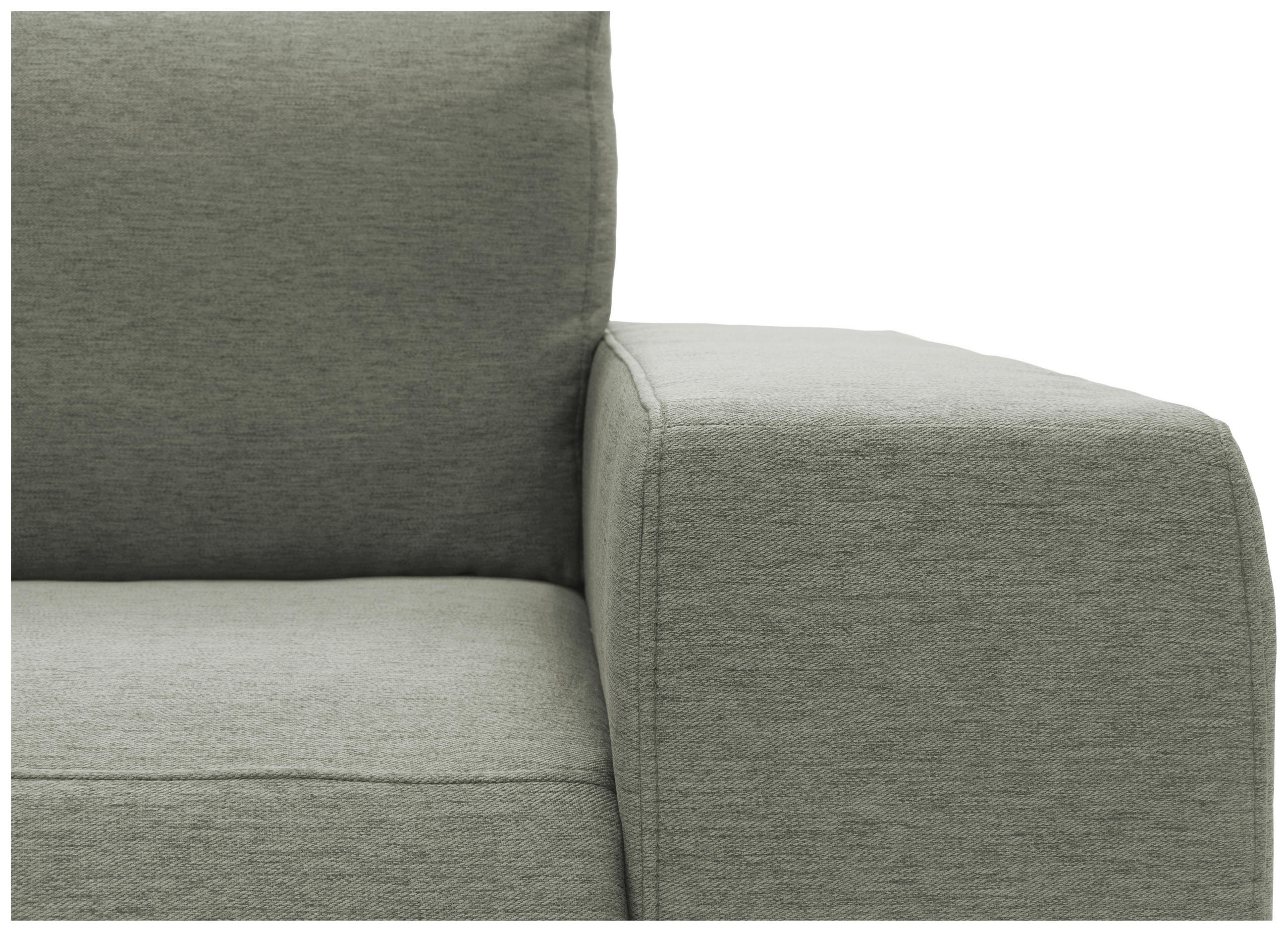 BIGSOFA Webstoff Graubraun  - Graubraun/Schwarz, Design, Textil/Metall (242/88/88cm) - LOOKS by W.Joop