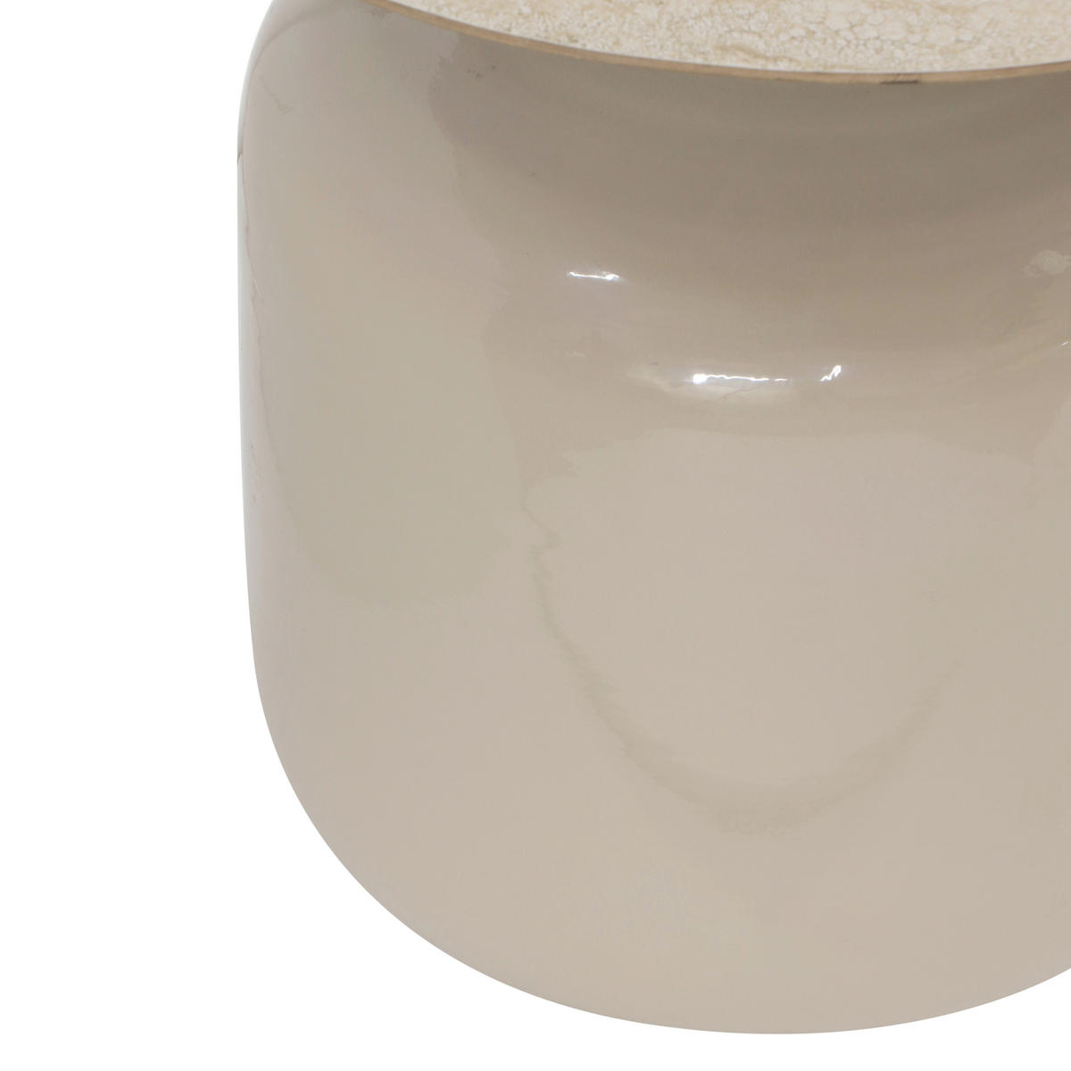 BEISTELLTISCH 50/50/46 cm Taupe rund  - Taupe, MODERN, Keramik/Metall (50/50/46cm) - Milino