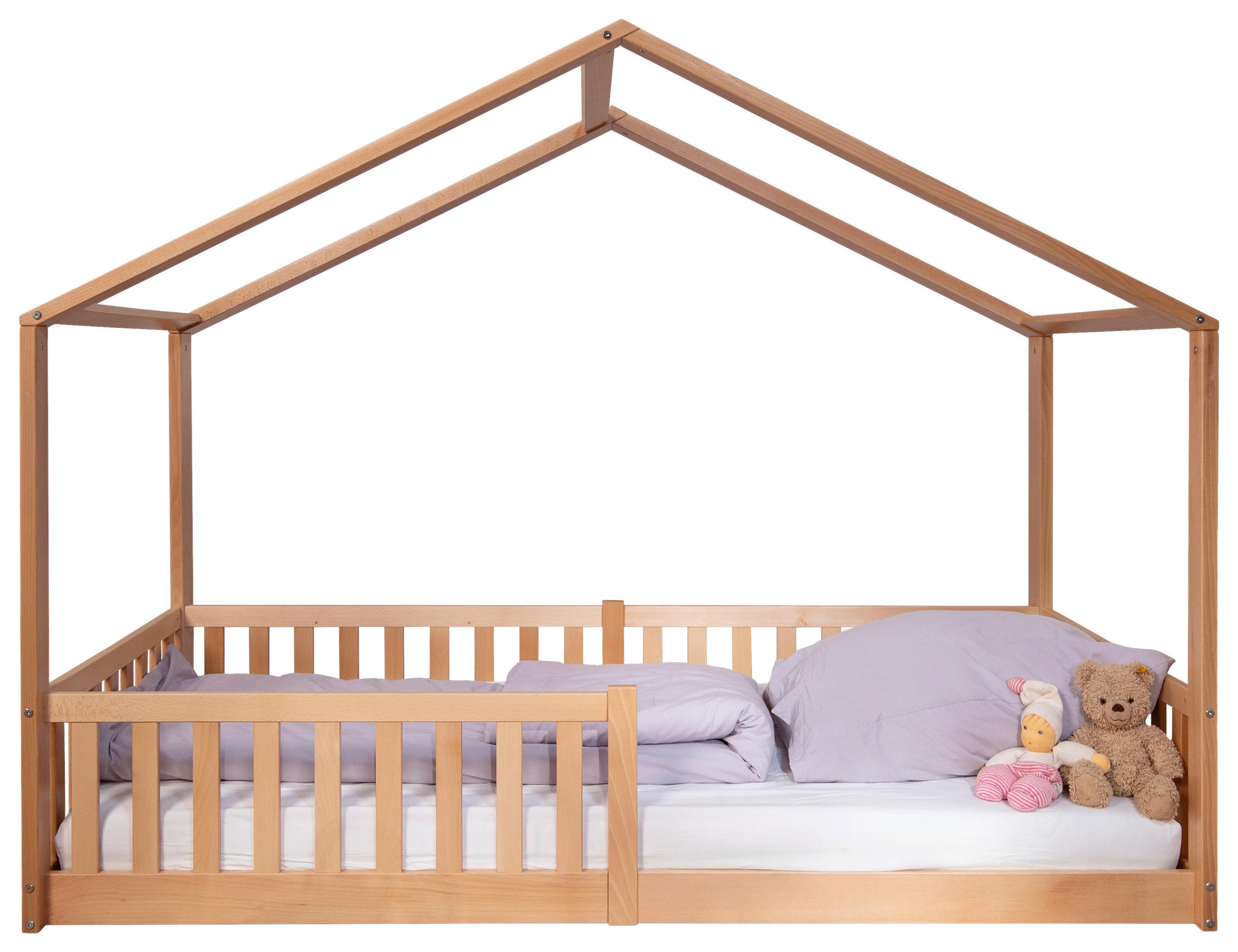 HAUSBETT  - Buchefarben, Basics, Holz (90/200cm) - tiSsi