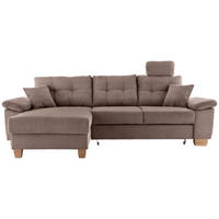 ECKSOFA  in Cord Graubraun  - Graubraun/Naturfarben, MODERN, Holz/Textil (176/270cm) - Livetastic
