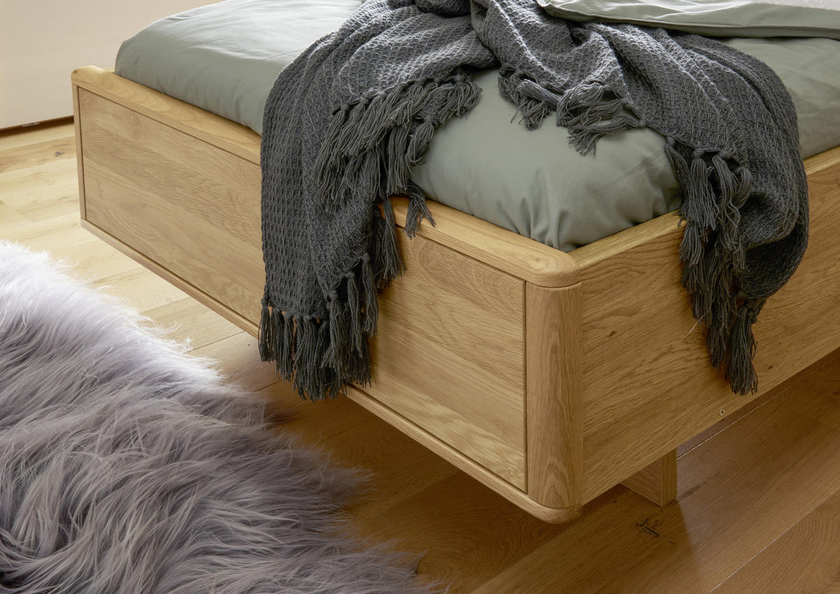 BETT 100/200 cm  in Eichefarben, Champagner   - Champagner/Eichefarben, Konventionell, Holz/Holzwerkstoff (100/200cm) - Venda