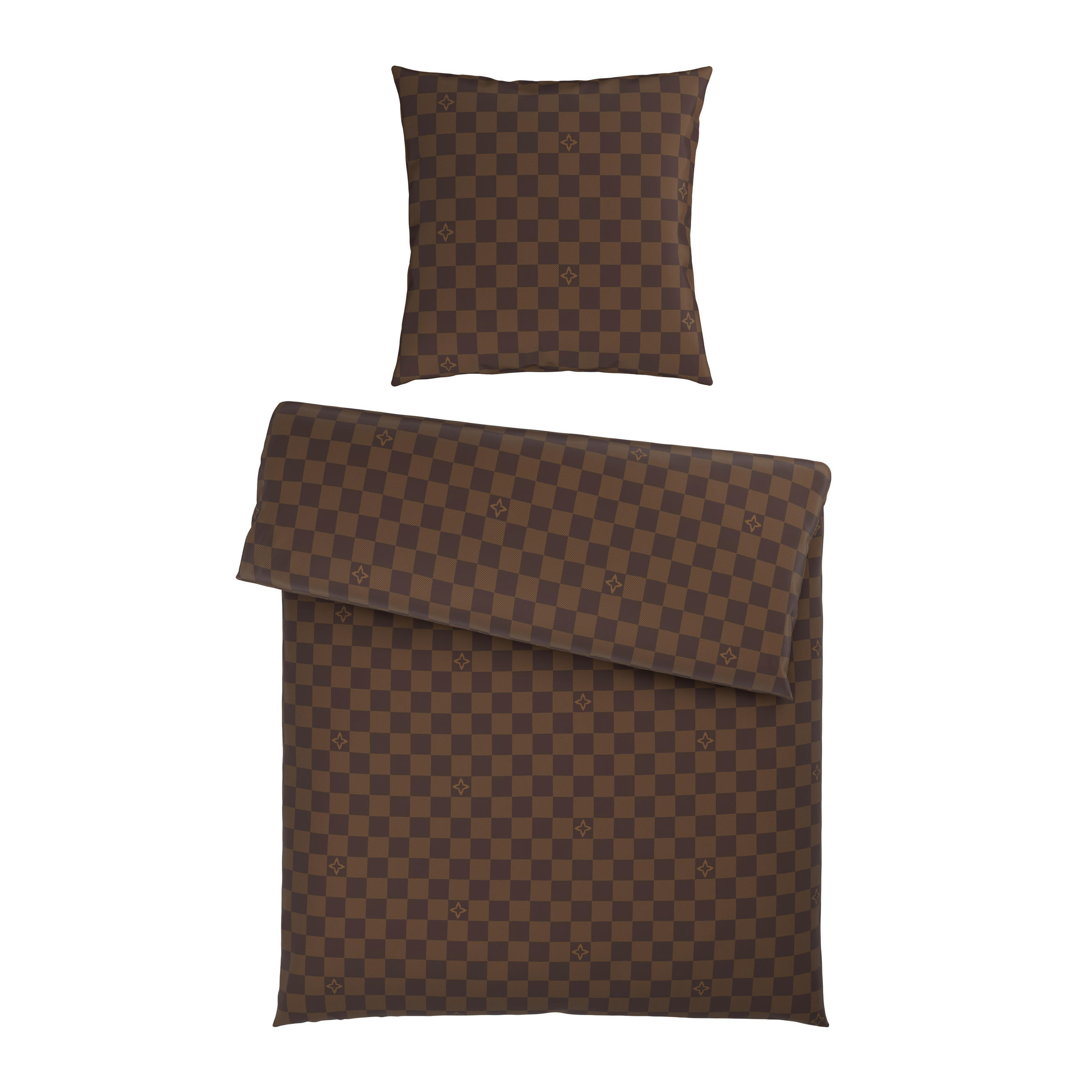 BETTWÄSCHE 2-teilig Satin 135/200 cm  - Braun, Design, Textil (135/200cm) - Ambia Home