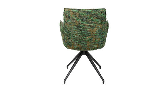 ARMLEHNSTUHL in Eisen Jacquard, Mikrofaser - Schwarz/Grün, Design, Textil/Metall (59/89,5/63cm) - Novel