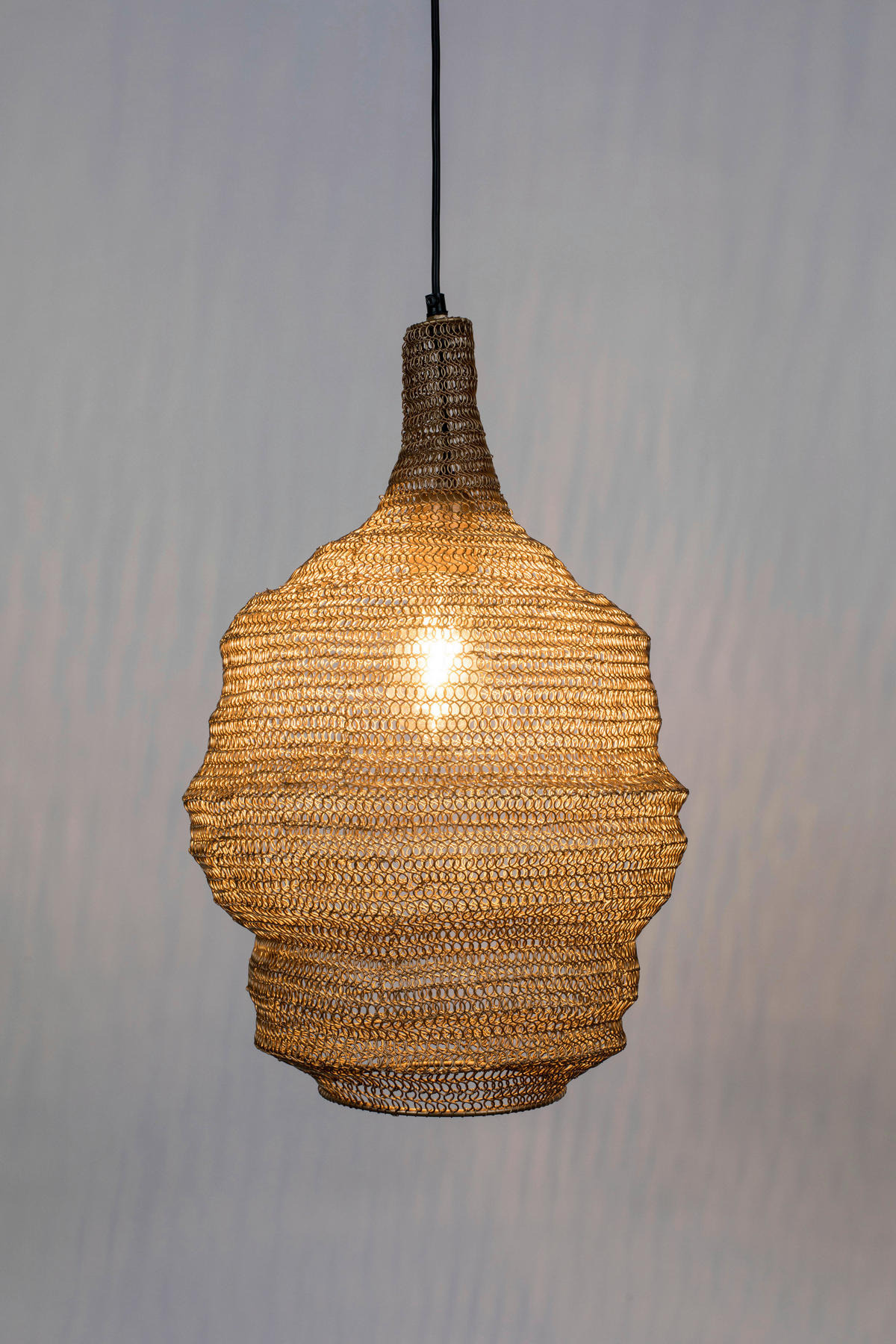 HÄNGELEUCHTE PENDANT LAMP LENA M BRASS - Messingfarben, Design, Metall (37/155cm) - Zuiver