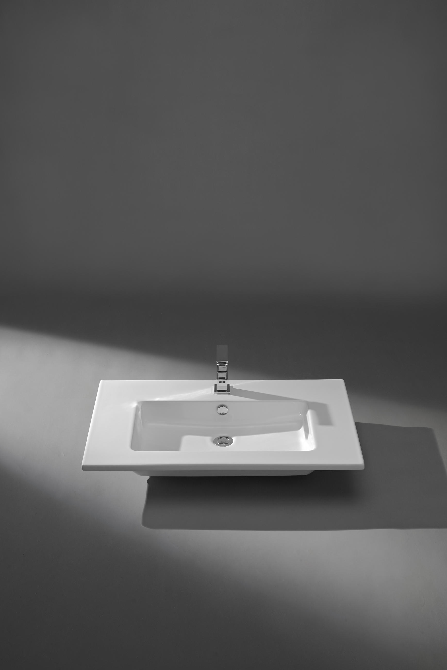 BADEZIMMER 4-teilig  in 82,2 cm  - Chromfarben/Braun, Basics, Glas/Keramik (82,2cm)