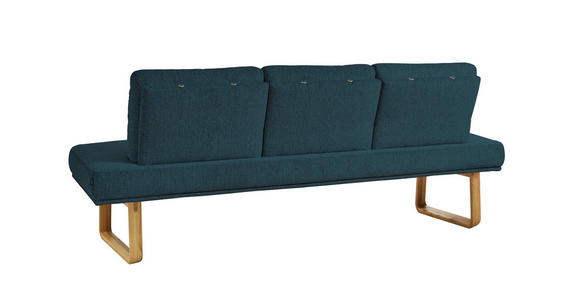 SITZBANK 209/92/78 cm  in Dunkelblau  - Eichefarben/Dunkelblau, Design, Holz/Textil (209/92/78cm) - Dieter Knoll