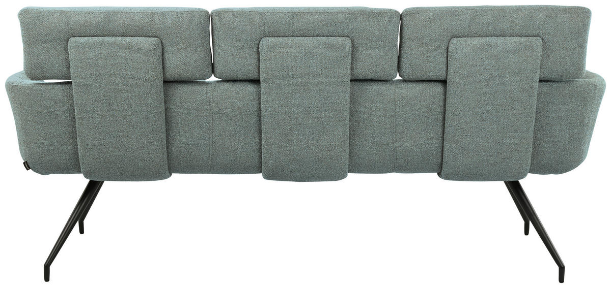 SITZBANK 200/92,5/67 cm Webstoff Grün, Schwarz  - Schwarz/Grün, Design, Textil/Metall (200/92,5/67cm) - Dieter Knoll