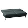 SCHLAFSOFA  in Cord Grau  - Schwarz/Grau, MODERN, Textil/Metall (194/91/90cm) - Novel