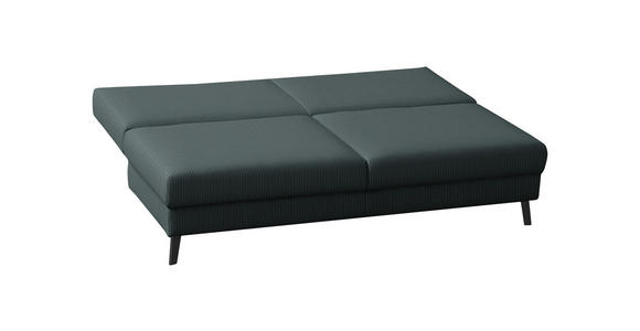 SCHLAFSOFA  in Cord Grau  - Schwarz/Grau, MODERN, Textil/Metall (194/91/90cm) - Novel